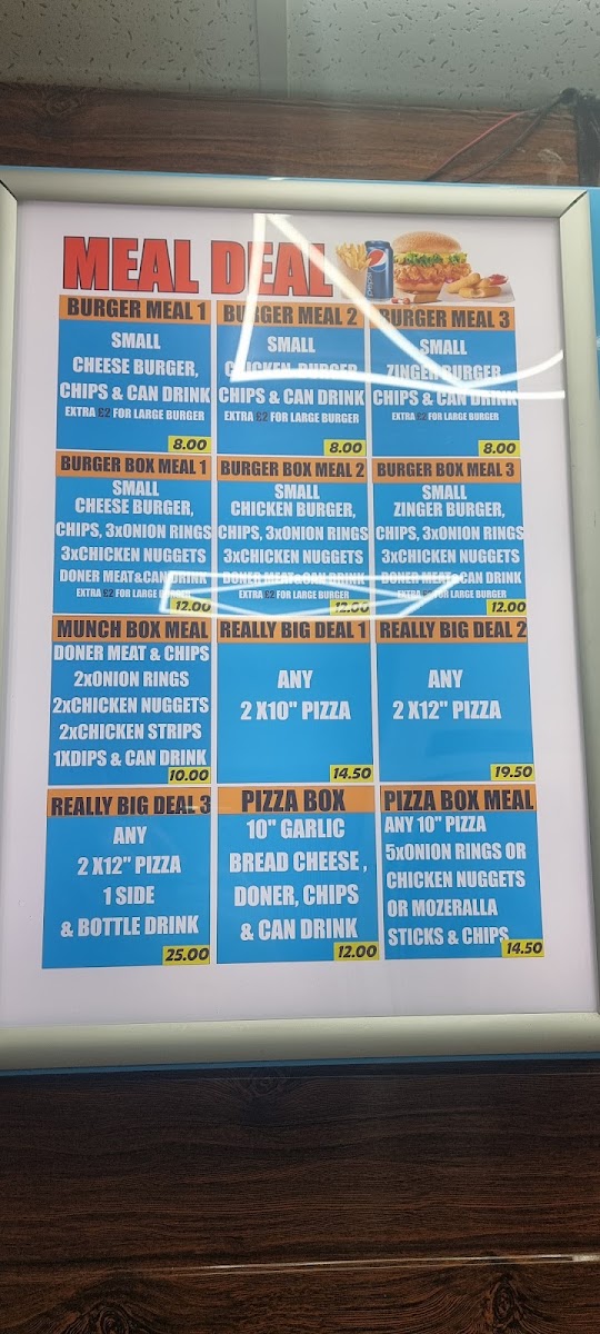 Bari Grill menu board