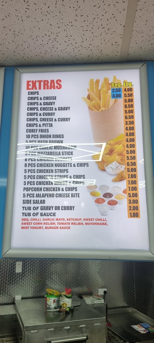 Bari Grill menu board