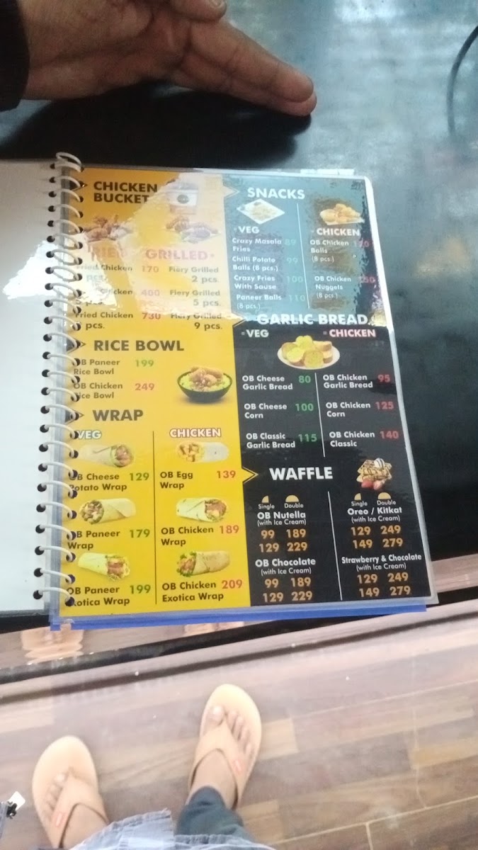 Onebite bhimtal menu board