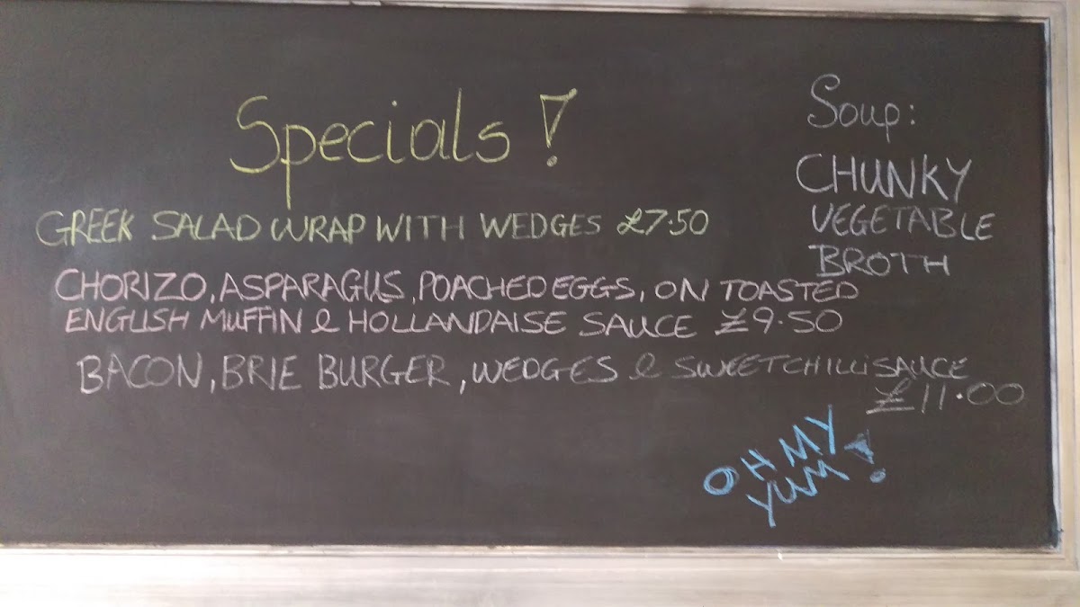 The Eatery menu board