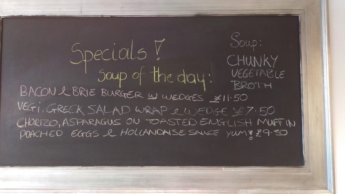 The Eatery menu board