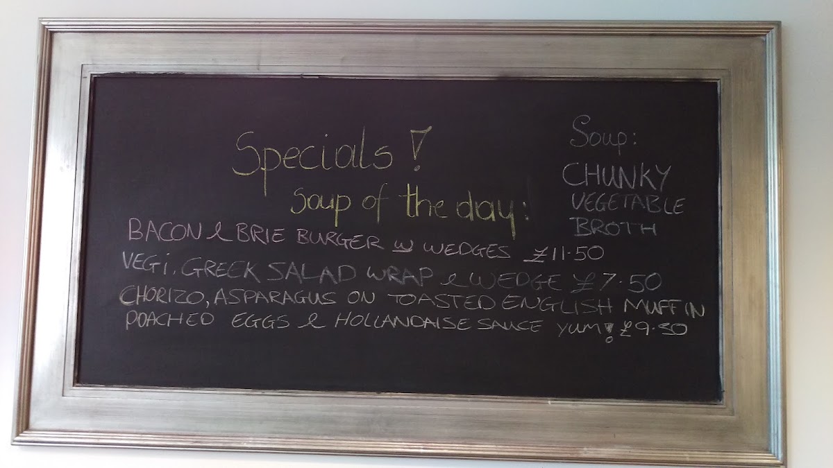 The Eatery menu board