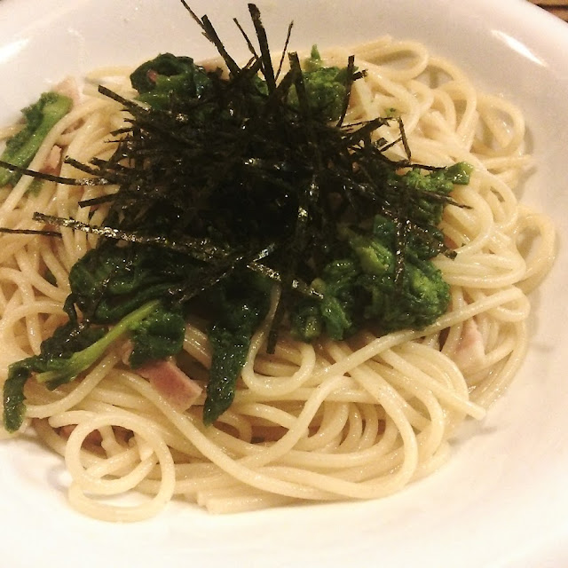 菜の花の明太子パスタ