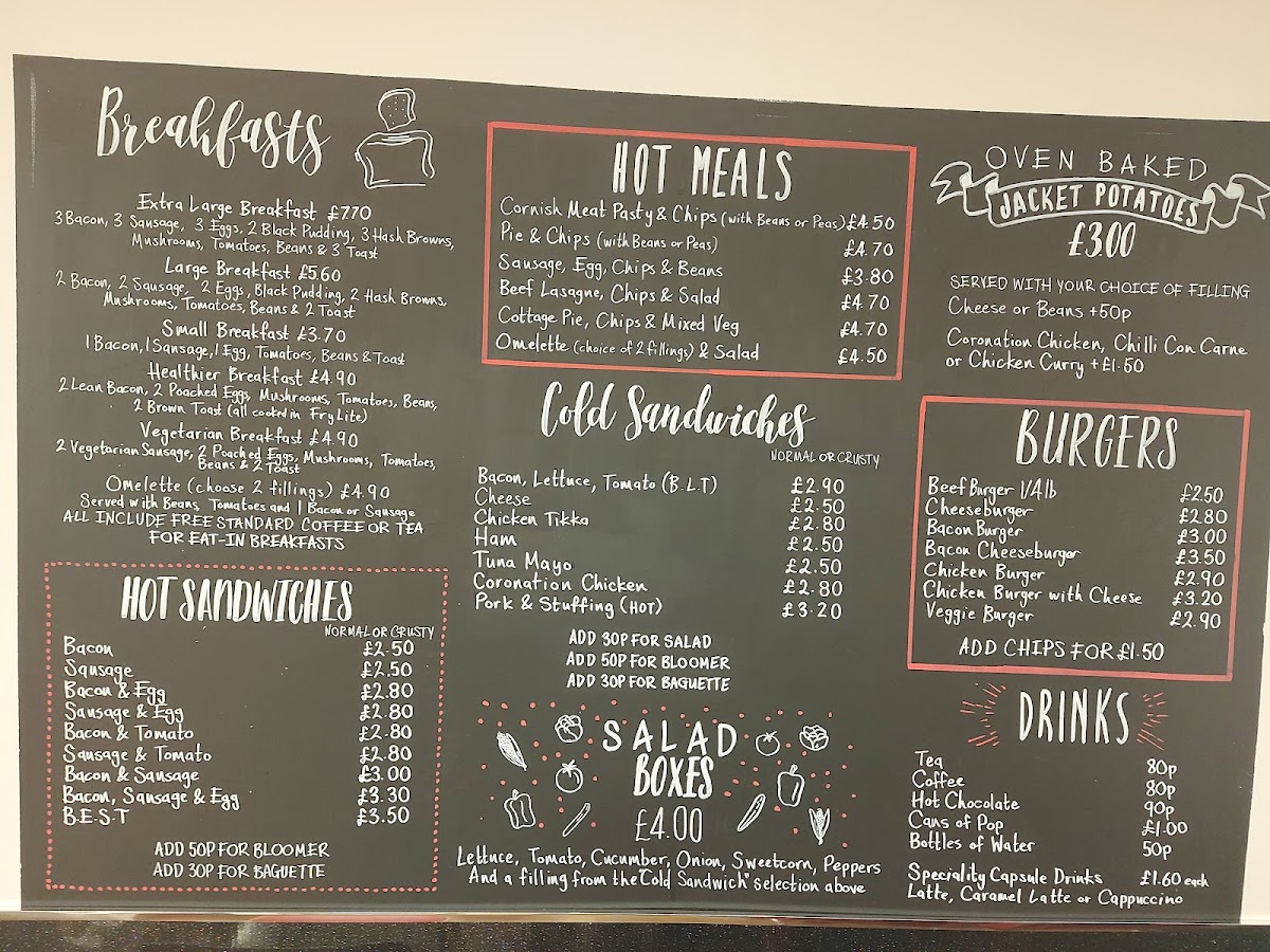 J's Diner menu board