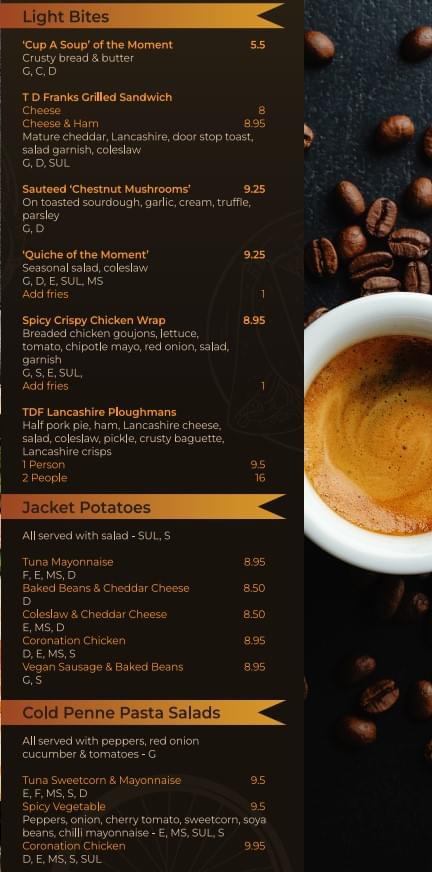 TourDeFranks menu board