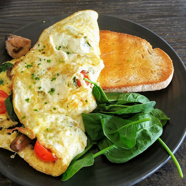 Vege Omelette and Sourdough Toast
