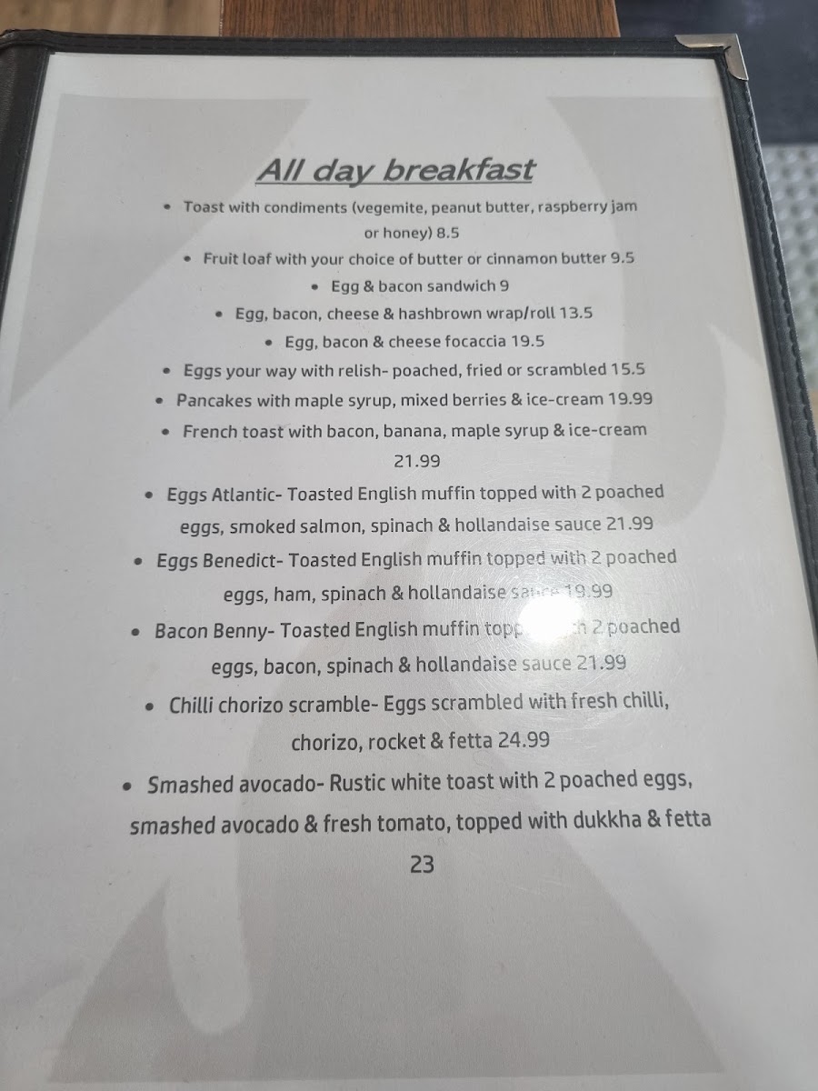 Phoenix Food & Coffee menu board