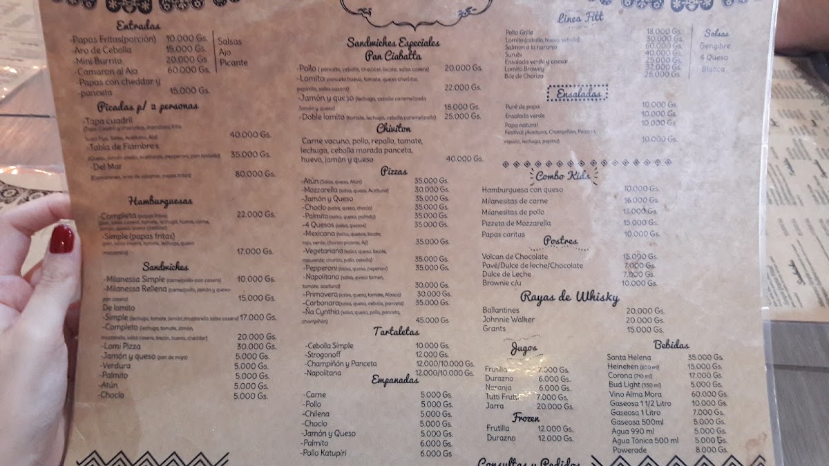 Cynthia Velázquez menu board