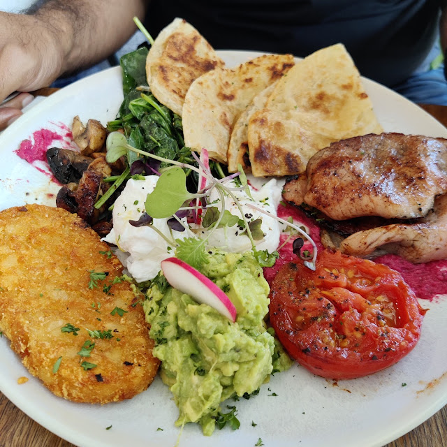 Vegetarian Breakfast with Bacon on the Side