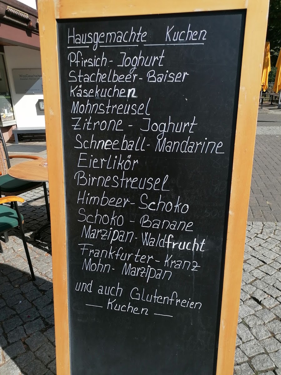Café Deichmann menu board