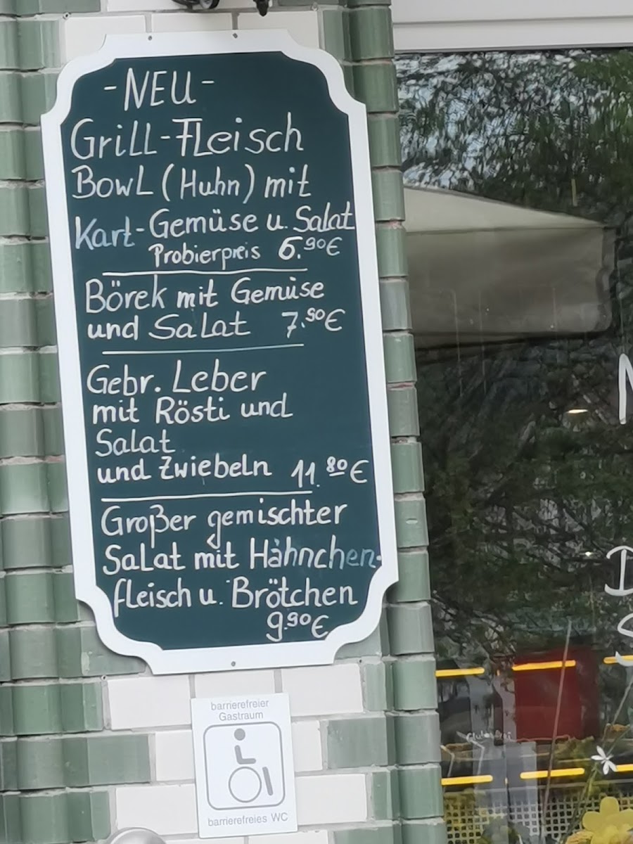 Café Deichmann menu board
