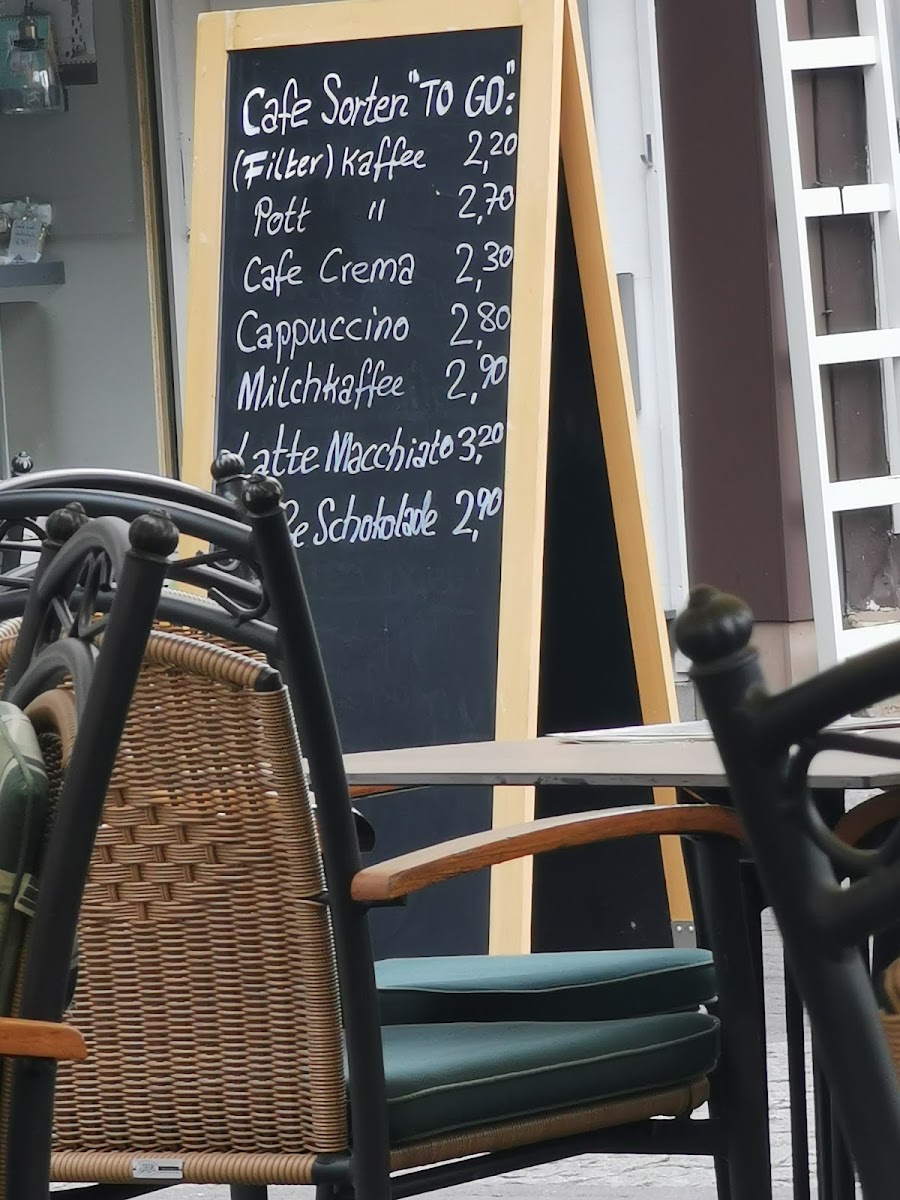 Café Deichmann menu board