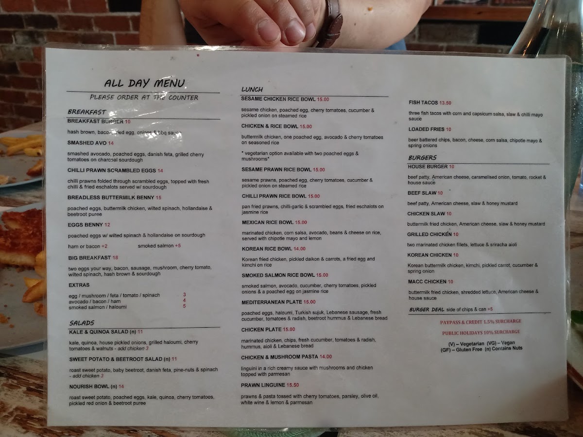Macchina Liverpool menu board