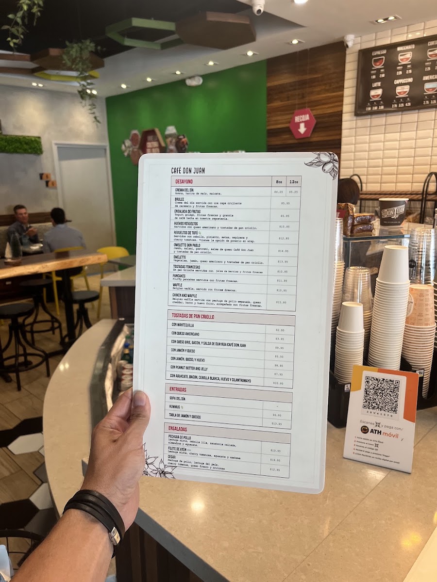 Café Don Juan menu board