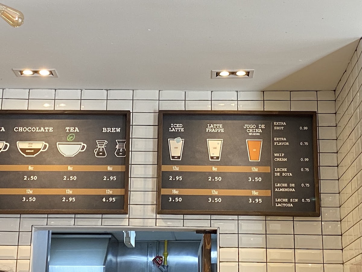 Café Don Juan menu board