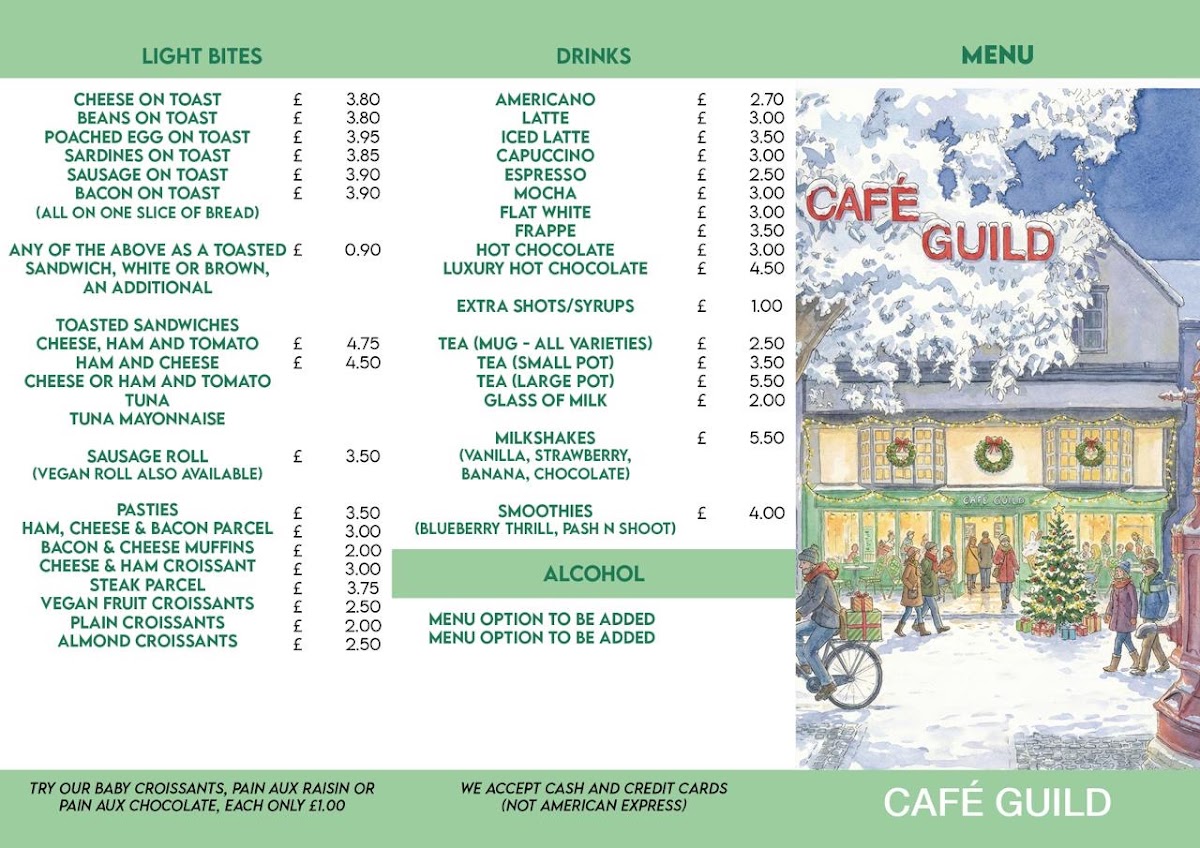Café Guild menu board