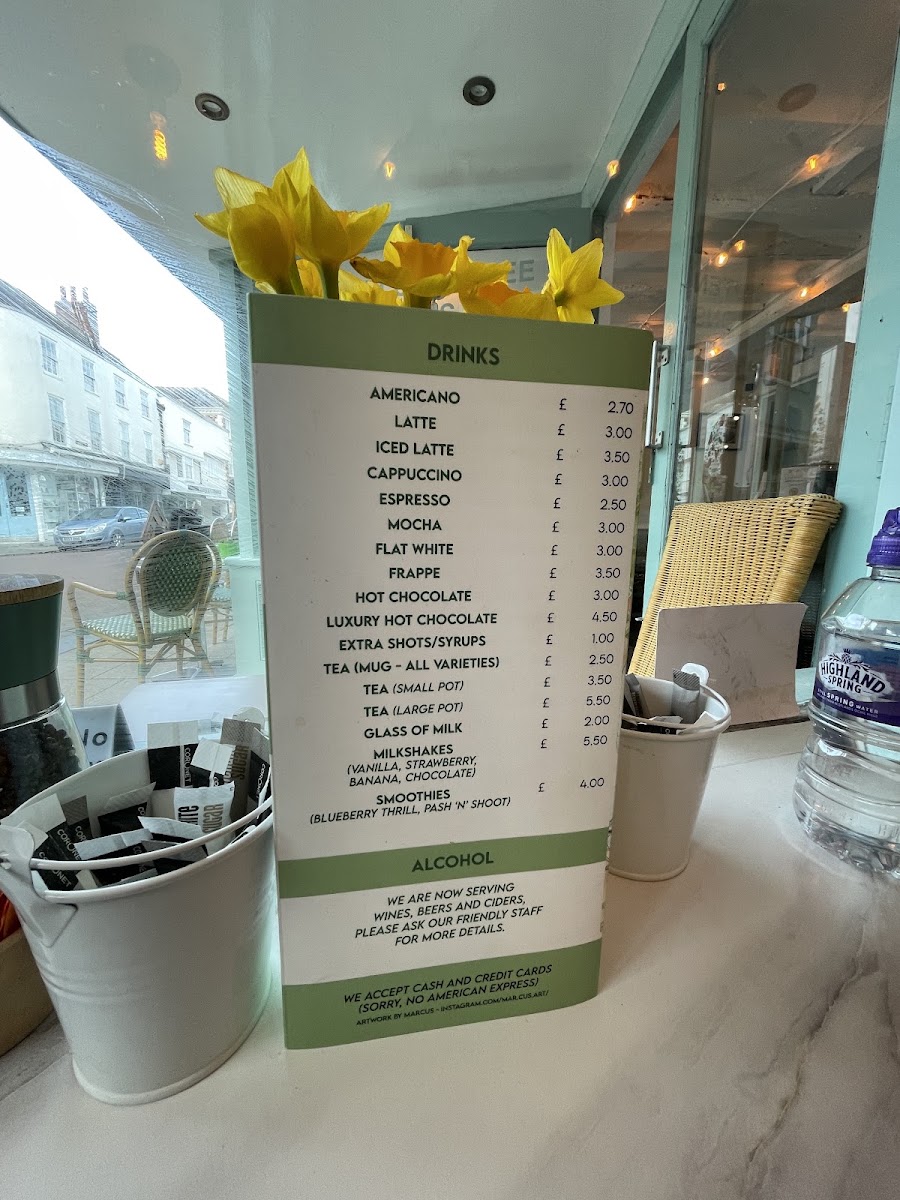 Café Guild menu board