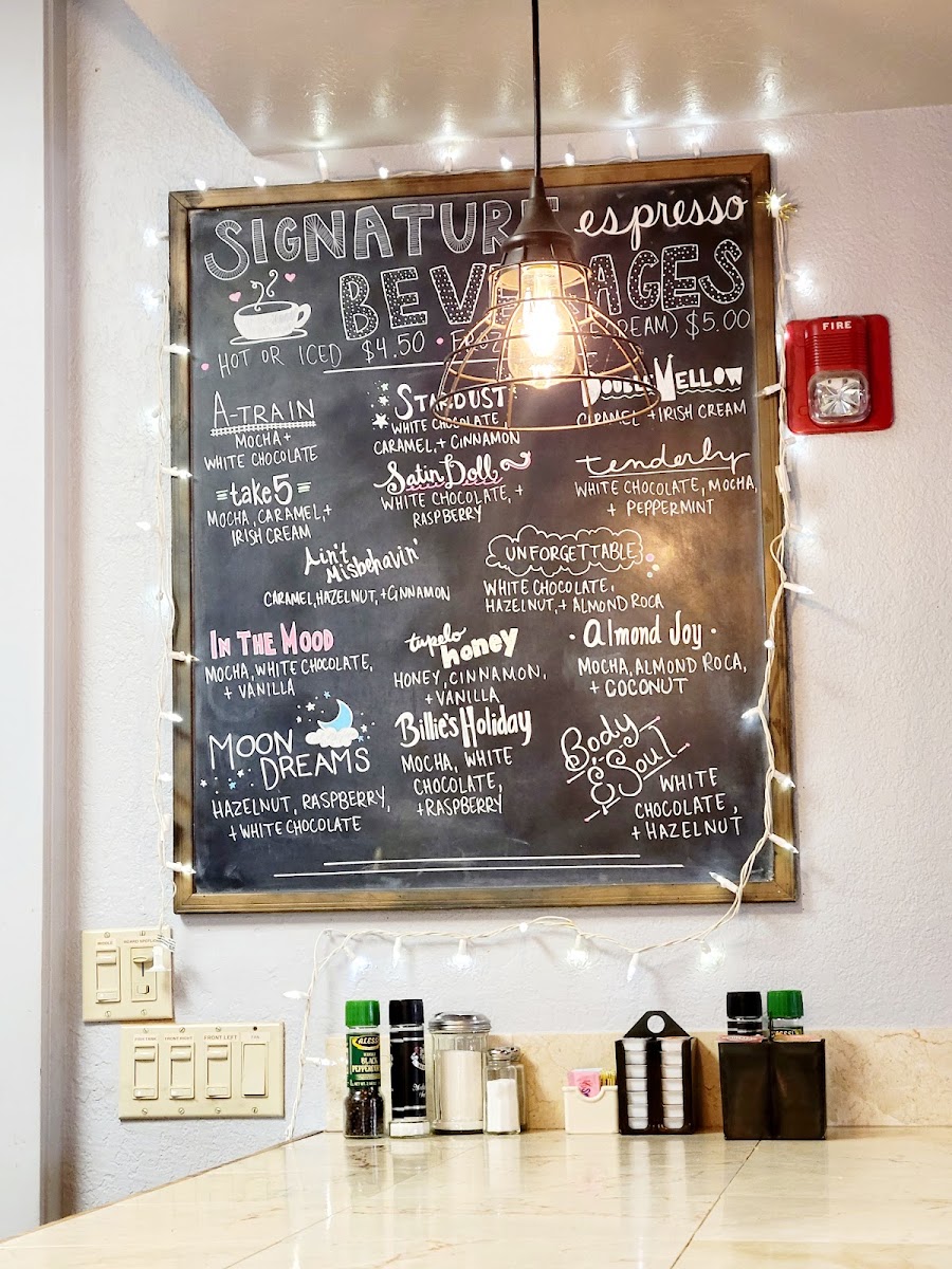 Java N Jive menu board