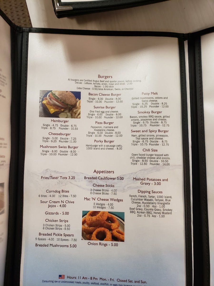 Wolf Point Café menu board