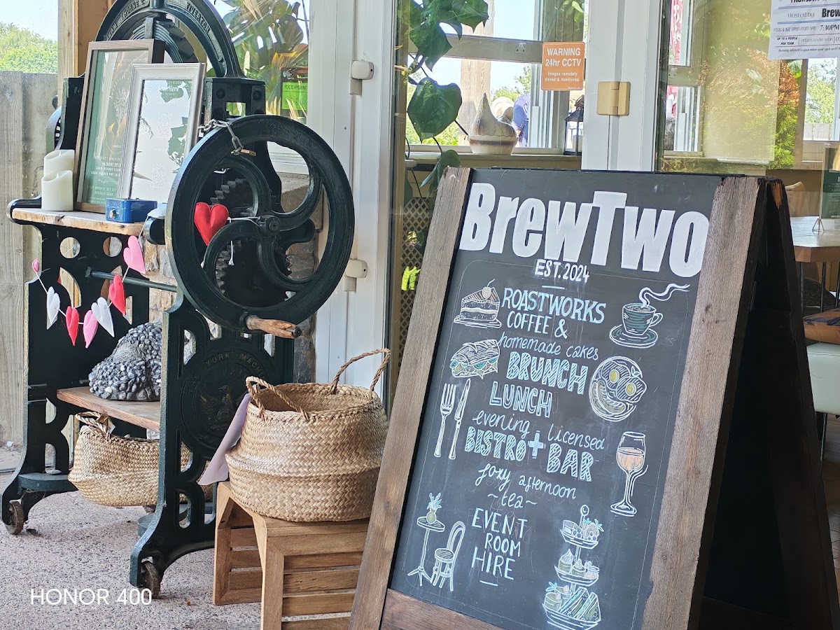 BrewTwo menu board