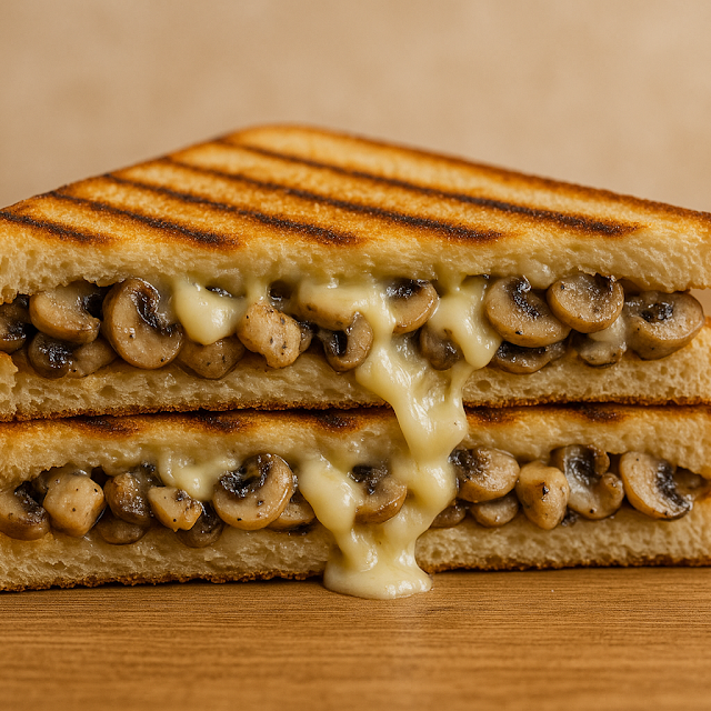 Cheesy Mushroom Grilled Sandwich