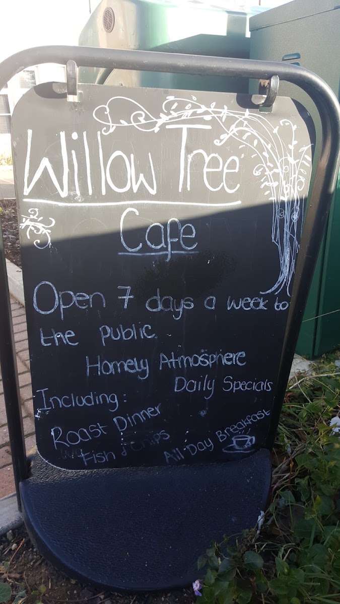 Willow Tree Cafe menu board