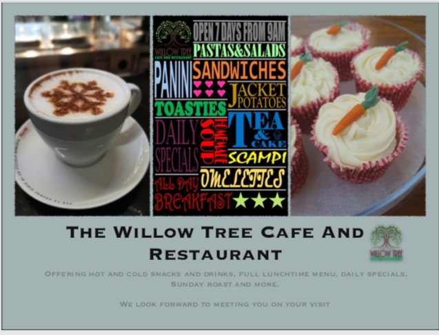 Willow Tree Cafe menu board