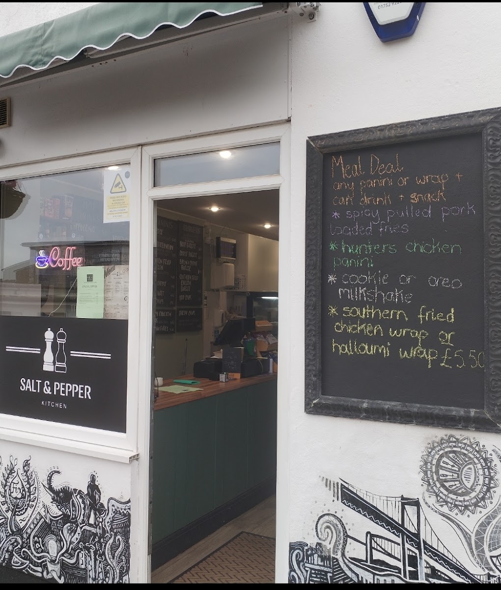 Salt and Pepper Kitchen Plymouth menu board