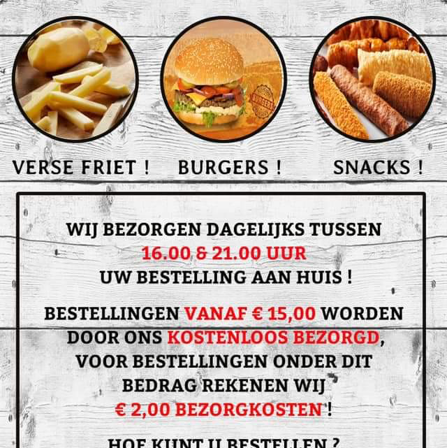 Cafetaria D'n Höegewaeg menu board