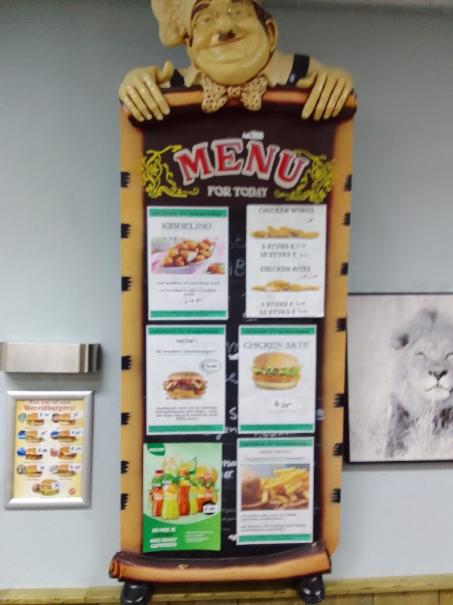Cafetaria D'n Höegewaeg menu board