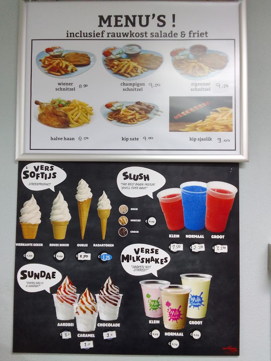 Cafetaria D'n Höegewaeg menu board