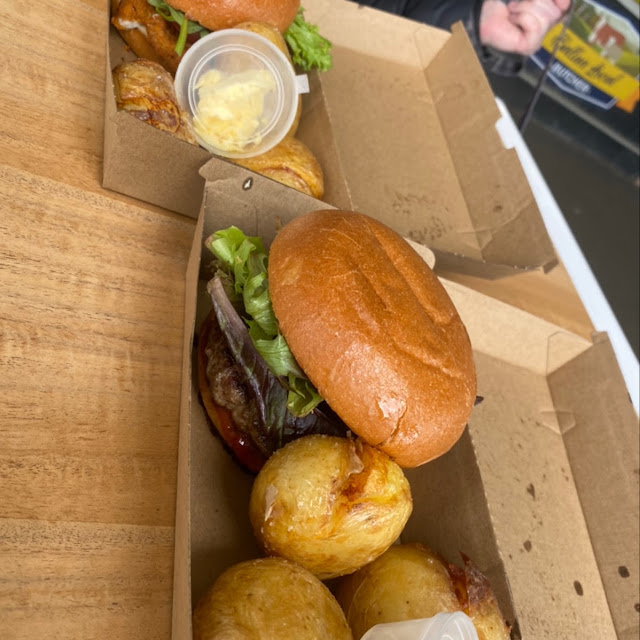 Beef and Chicken Schnitzel Burger