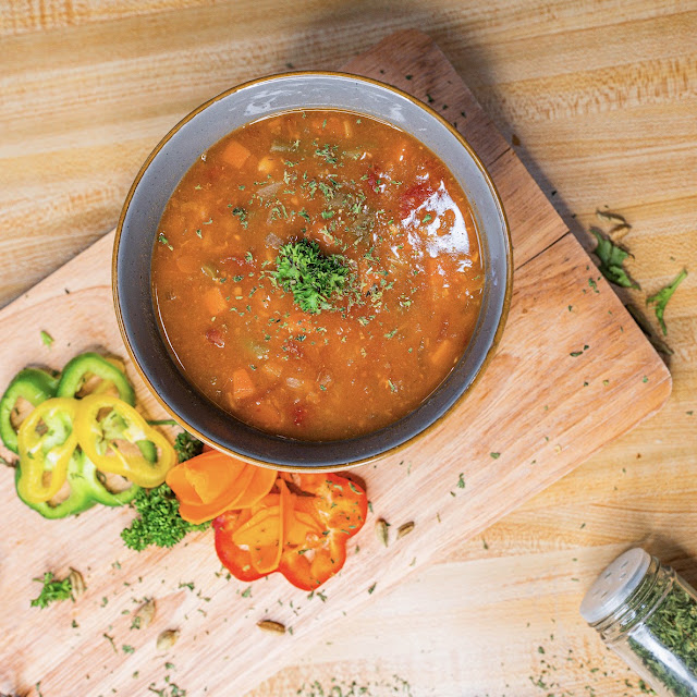 Vegetable Lentil Minestrone Soup