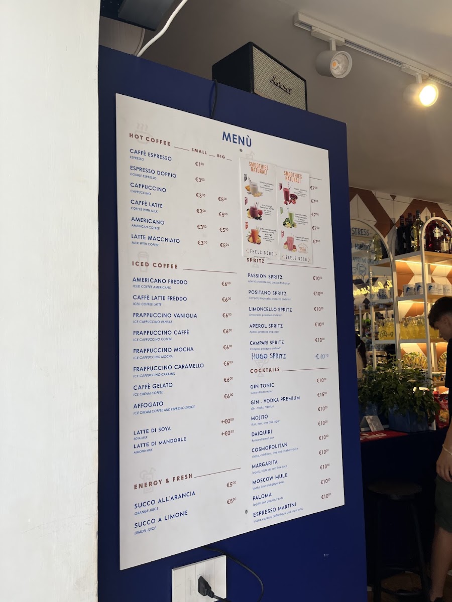 Angelo Cafe - Dolce & Salato menu board