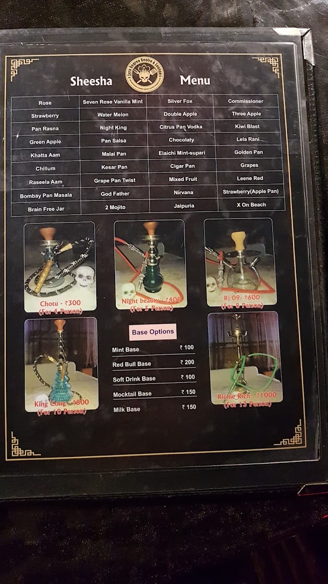 zero degree menu board