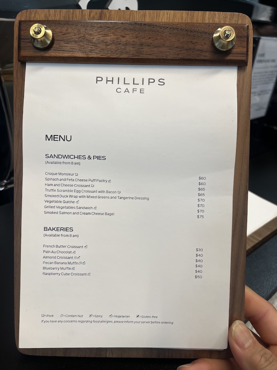 PHILLIPS Café menu board