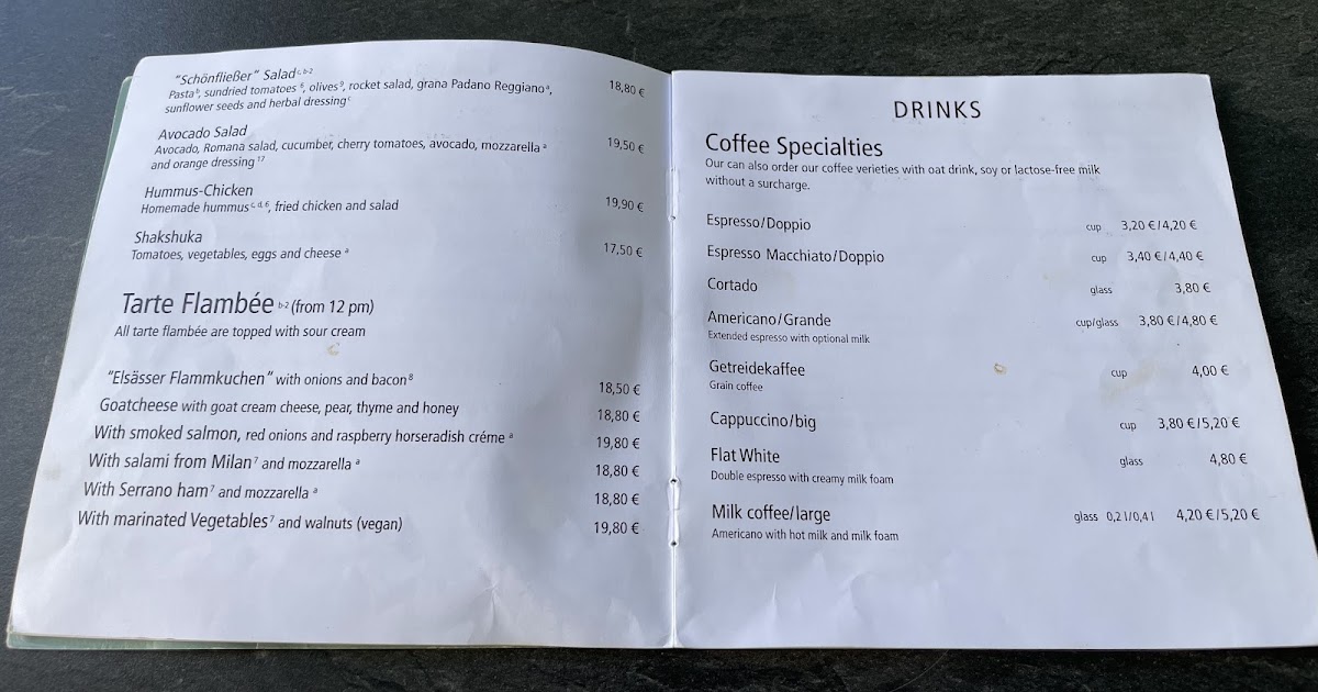 Elf Café menu board