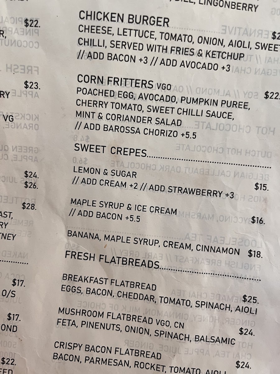 Swedish Tarts menu board