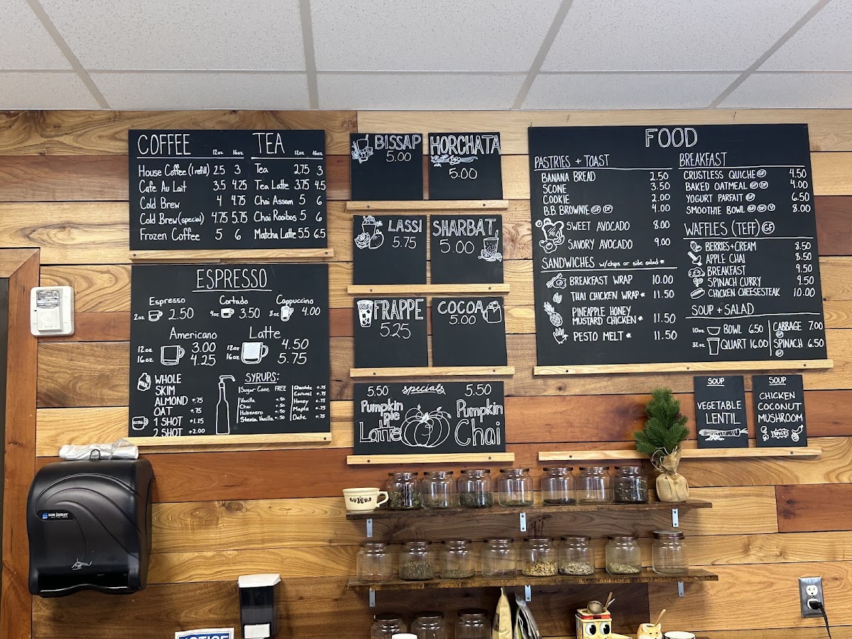 Neighbors Cafe menu board