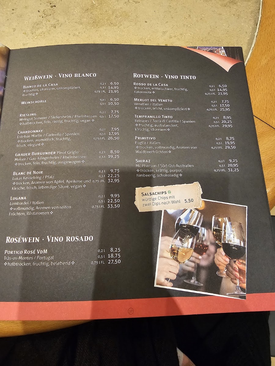 Cafe & Bar Celona Frankfurt menu board
