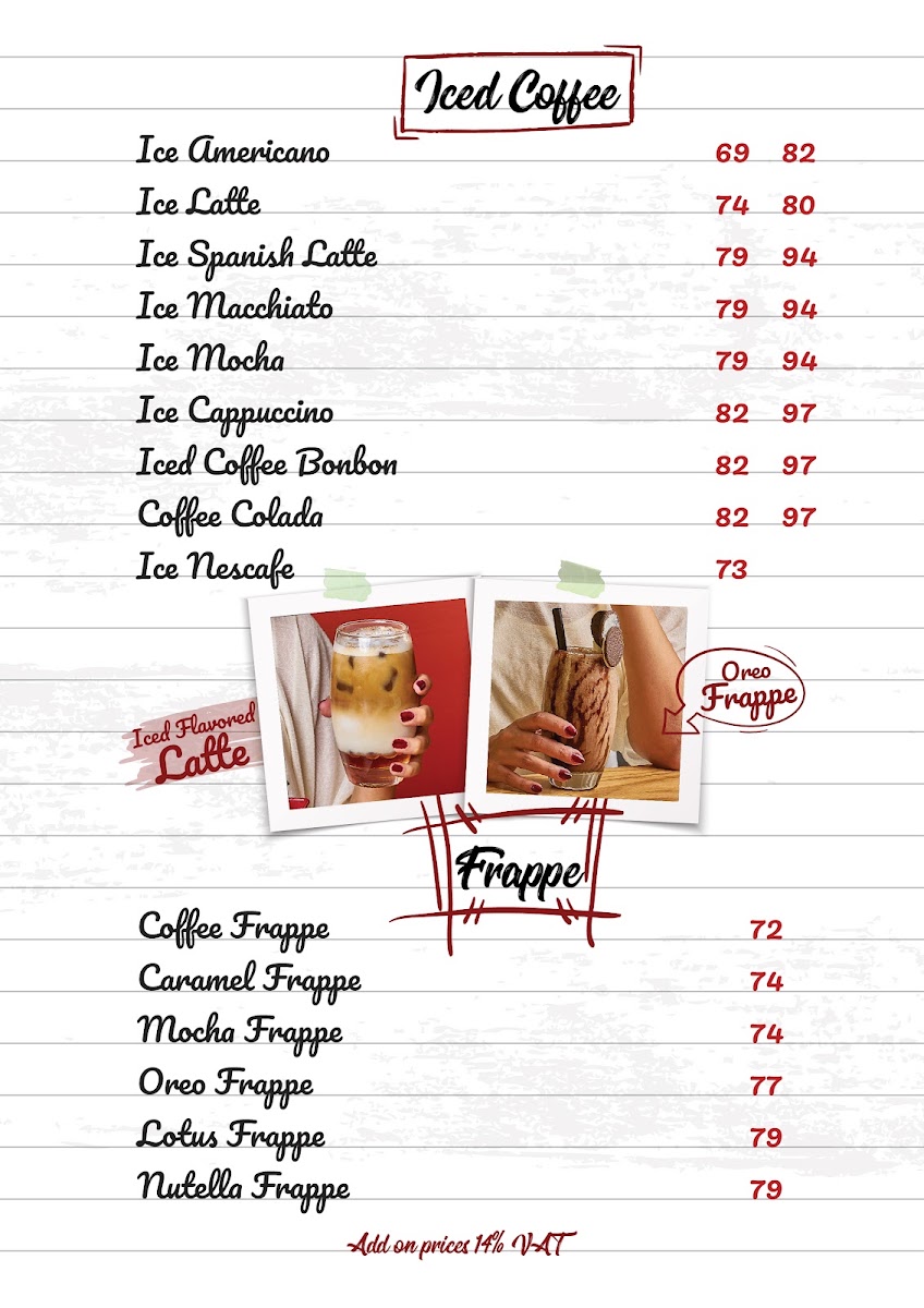 Cima Café - سيما كافيه menu board