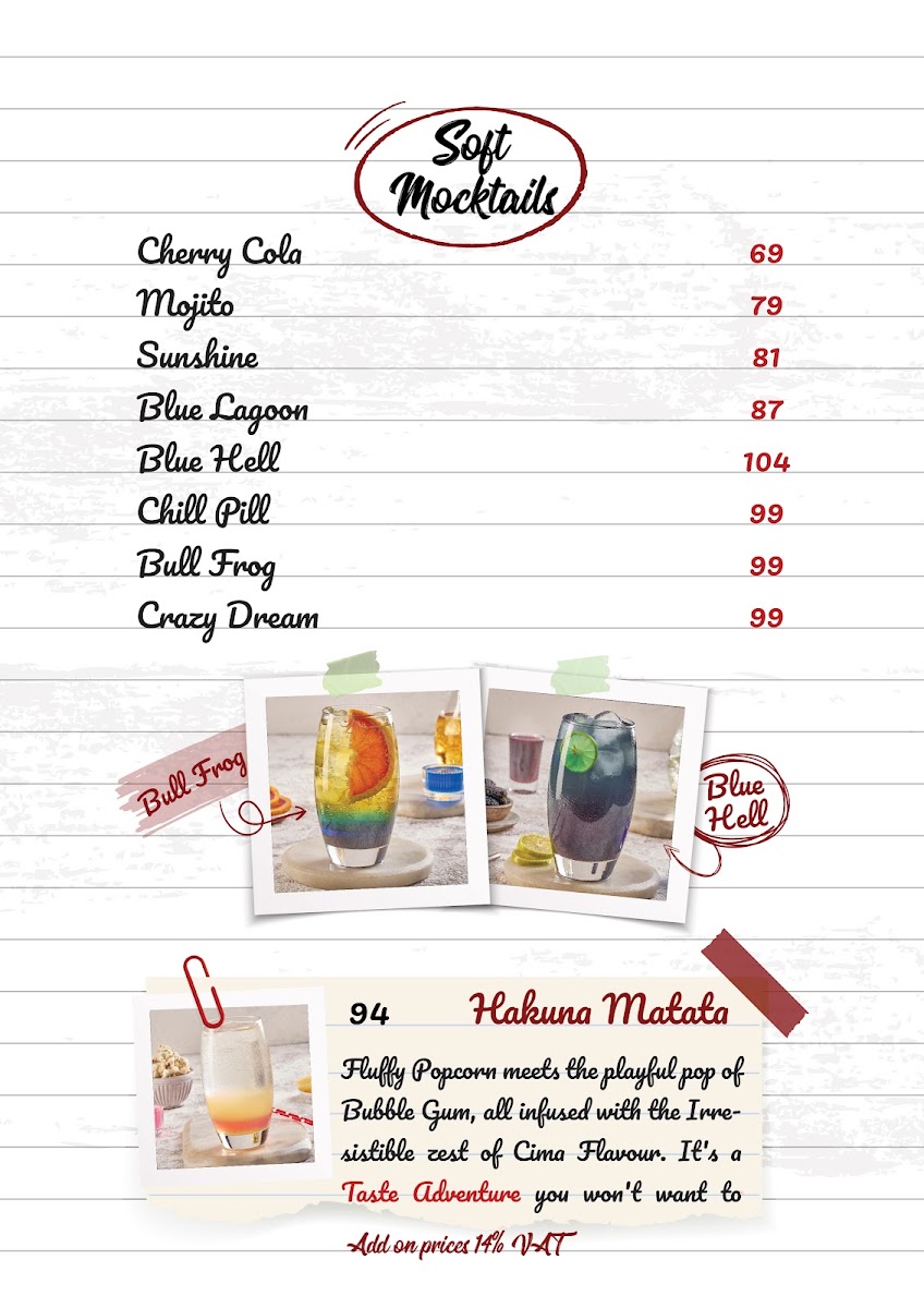 Cima Café - سيما كافيه menu board