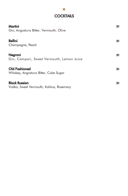 Café DIOR Seoul menu board