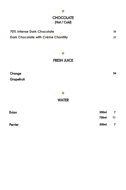 Café DIOR Seoul menu board