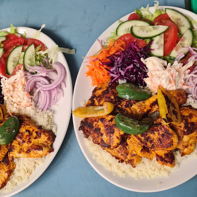 Shish Rice and Salad