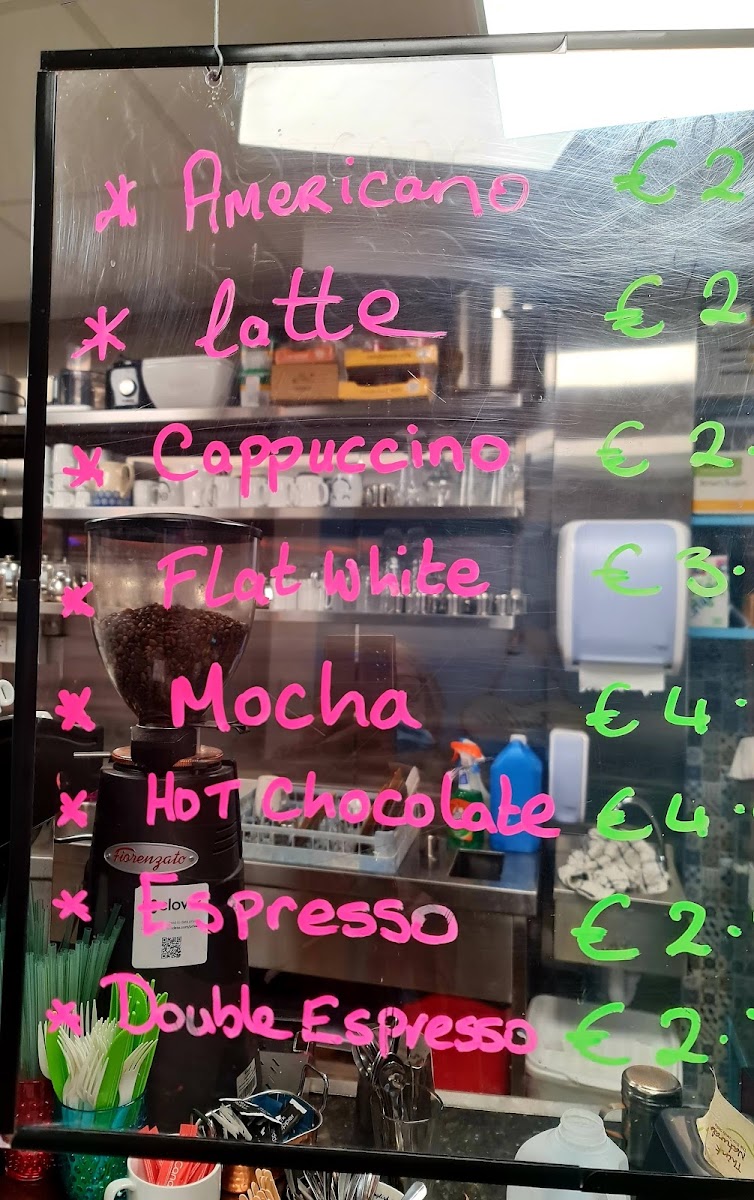 Globe Cafe Mallow menu board