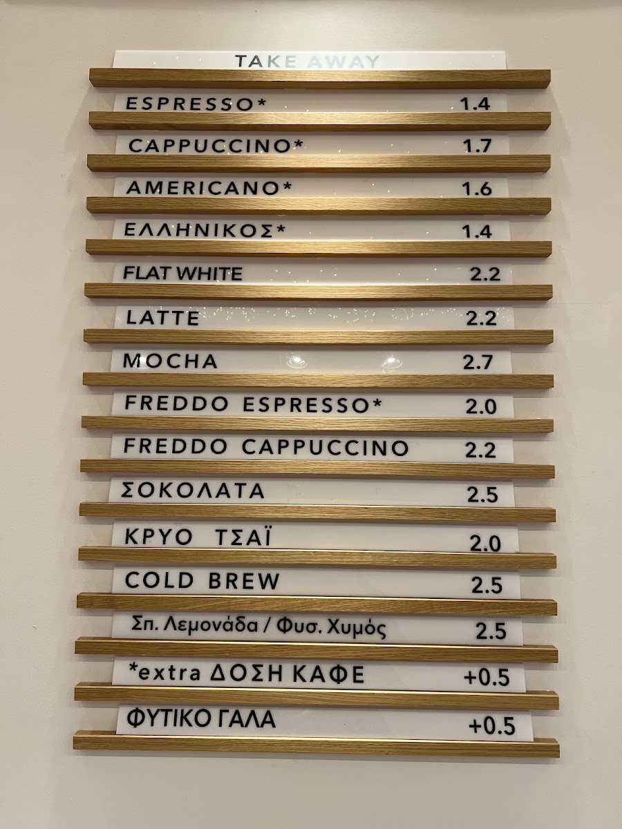 Kanel Café menu board