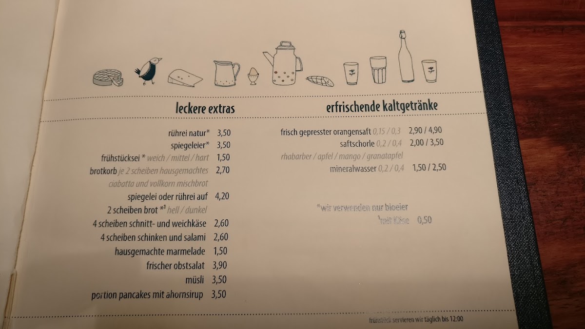 Caros Konditorei und Café menu board