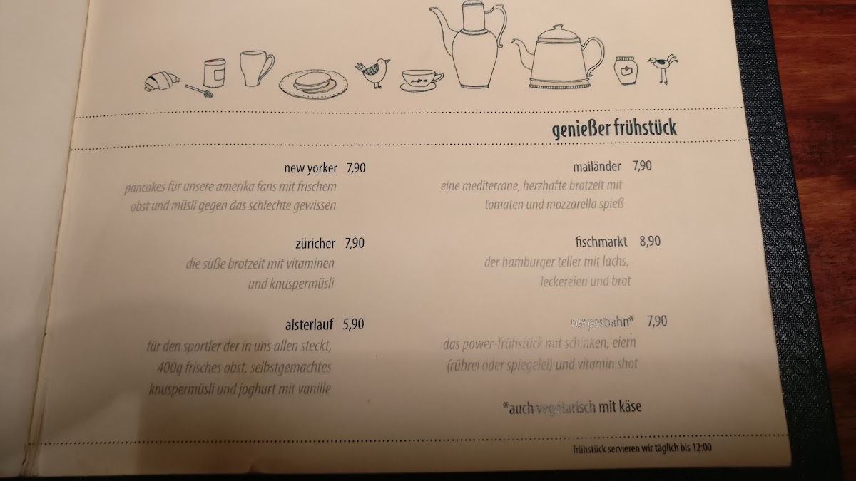 Caros Konditorei und Café menu board