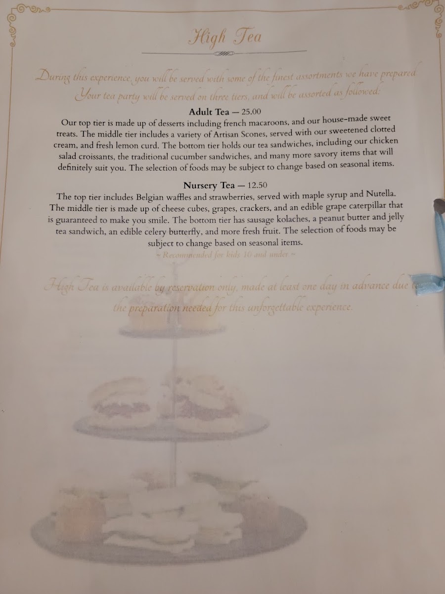 Café Bloom menu board